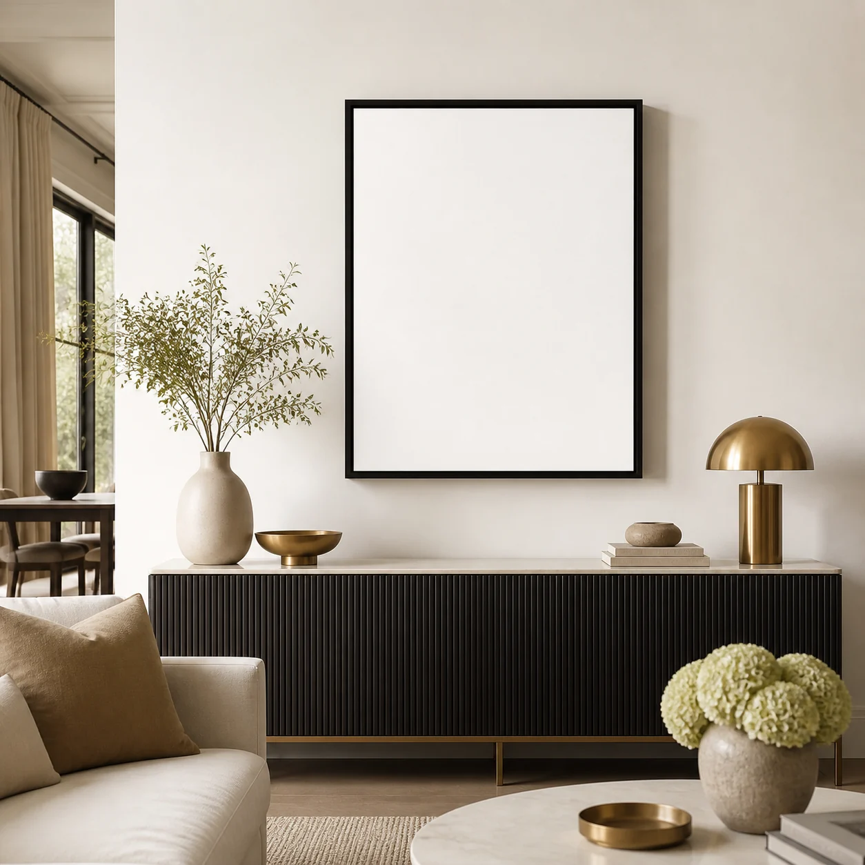 Noor Arch Art Print in een realistische woonruimte